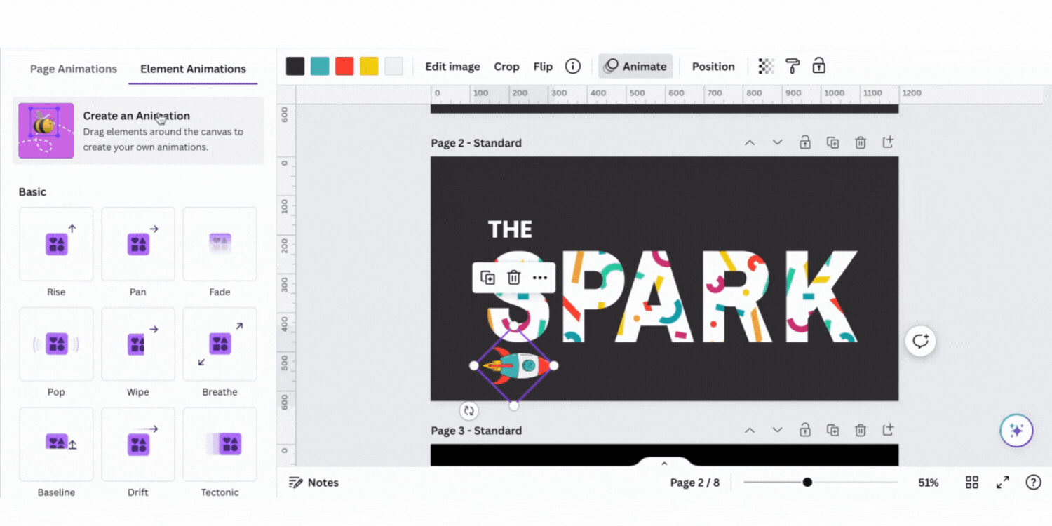 Canva video animations
